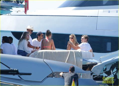 Leonardo Dicaprio And Nina Agdal Lounge On Yacht With Tobey