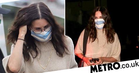 Courteney Cox Masks Up As She Heads On Dinner Date In