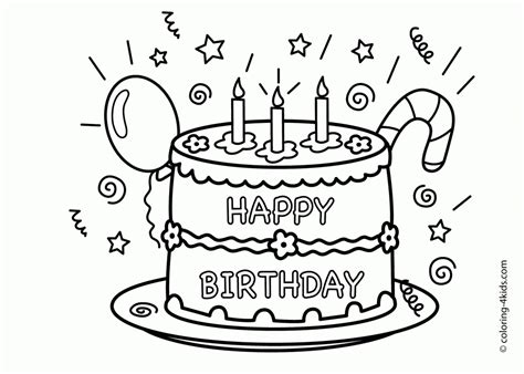 printable coloring happy birthday cards  birthday coloring