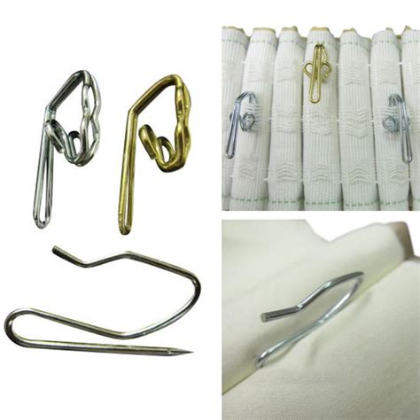 100 Pcs Bag S Shape Design Curtain Hanging Ring Window Metal Curtain