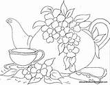 Riscos Bule Prato Risco Bules Bordar Panos Diseños Fruta Xicara Molde Teapot Teacup Patrones Nil Rabiscos Tablero Iniciantes Tea sketch template