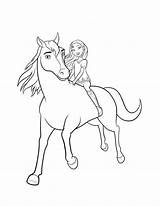 Spirit Lucky Coloring Pages Riding Horse Visit sketch template
