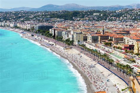 Cityscape View With Coastline And Beach Nice Cote D Azur France