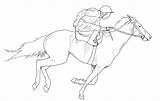 Thoroughbred Coloring Fjord Horses Dressage sketch template