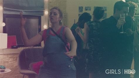lena dunham happy dance by girls on hbo find and share on giphy