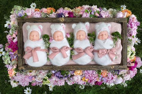 newborn   ultra rare identical quadruplets