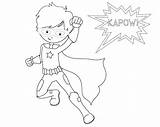Superhero Template Printable Coloring Pages Drawing Getdrawings sketch template