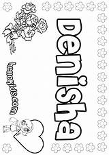 Denisha Coloring Hellokids Print Color Girl Pages sketch template