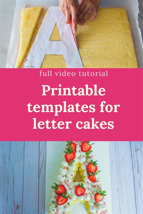 printable letter templates  number cakes letter cakes cream