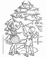 Tree Christmas Coloring Pages Printable Kids Trees Decorating Sheet Trimming Children Popular Adult Girl Sheets Vintage Winter Azcoloring sketch template