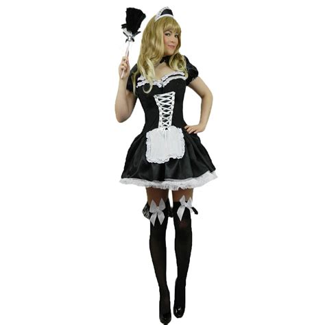 sexy french maid costume plus size fancy dress size 8 28 duster