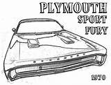 Coloring Fury Plymouth Pages Cars Chevy 1970 Sport 1958 Template Print Button Using sketch template