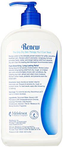 melaleuca renew intensive skin therapy lotion  ounce  import