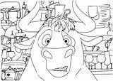 Ferdinand Coloring Pages Getcolorings Bull sketch template