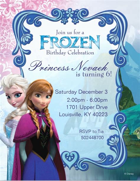 Frozen Birthday Invitations Frozen Birthday Party