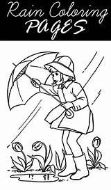 Coloring Pages Rain Printable Spring Kids Ones Little Showers Rainy Visit Thunder sketch template