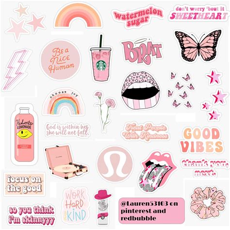 aesthetic stickers printable printable word searches
