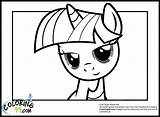 Twilight Coloring Sparkle Pages Pony Little Colouring Girl Equestria sketch template