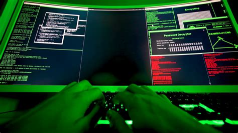 large screen  code hacker hands typing stock footage sbv