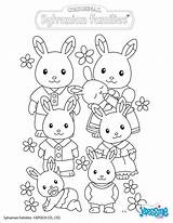 Sylvanian Famille Lapin Familles Lapins Calico Critters Ohbq sketch template