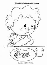 Educazione Alimentare Scuola Cibo Infanzia Maestra sketch template