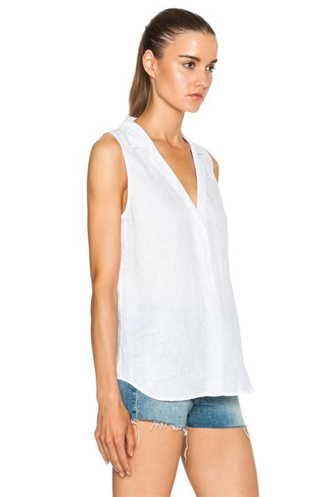 Lyst Equipment Sleeveless Adalyn Top In White