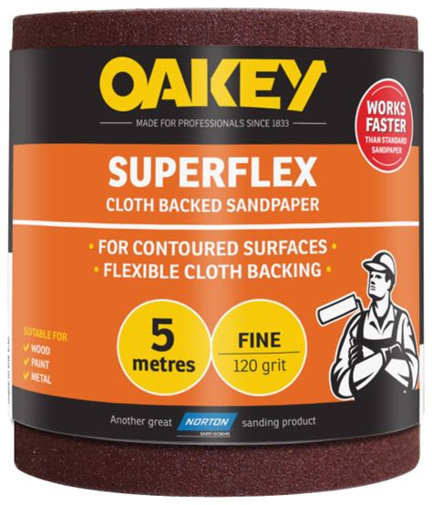 offer wickes oakey  grit superflex sandpaper roll
