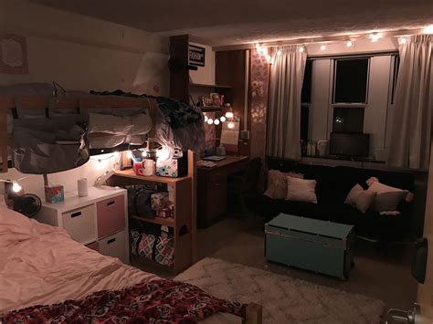 my dorm room in mcnutt quad at indiana university blush and gold