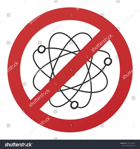 atomic symbol isolated  white stock vector royalty