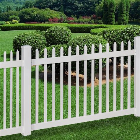 Wam Bam No Dig Fence Nantucket Vinyl Picket Fence With Post And Pipe