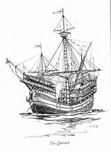 Carrack Sailing Portuguese Ship 1625 Pirate Looked Renaissance Moc Tradewind Bored sketch template