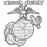 Corps Emblem Usmc Getdrawings sketch template