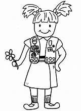 Coloring Scout Girl Pages Bestofcoloring sketch template
