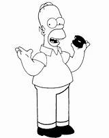 Homer Comendo Recortar Siluetas Ausmalen Homero Hommer Bebado Desenhospracolorir sketch template