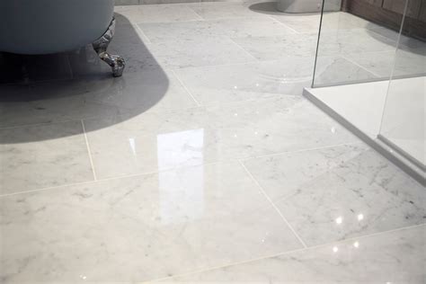carrara  polished marble flooring floortique
