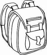 Backpack Clipart Outline Coloring Clip Drawing Printable School Bag Pages Padded Cliparts Bookbag Back Pimp Pack Line Train Color Clipartix sketch template