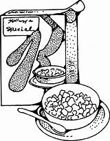 Cereal Breakfast Cornflakes Pixabay Granola sketch template