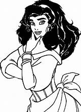 Esmeralda Coloring Hunchback Dame Notre Pages Disney Style Wecoloringpage Visit Gypsy sketch template