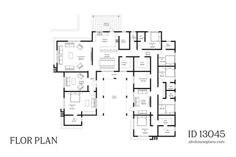 single story  bedroom house floor plans  afrohouseplans