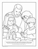 Coloring Pages Lds Color Clipart Nativity Father Mother Honor Thy Forgiveness Friend Another Colouring Volunteer Kids Church Printable Magazine Laban sketch template