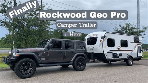 wrangler tows  rockwood geo pro camper trailer youtube