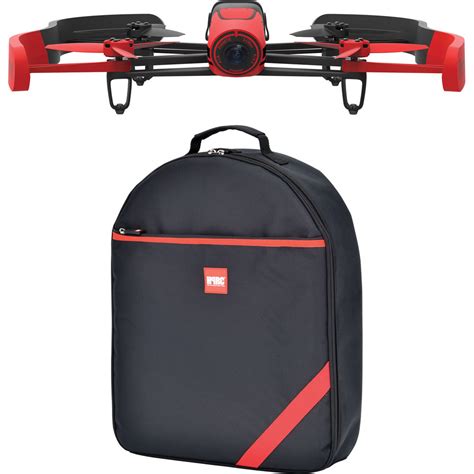 parrot bebop drone quadcopter  backpack bundle red bh
