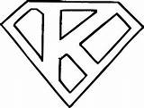 Superman Alphabet sketch template