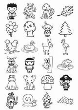 Colorare Piccoli Kleuters Disegno Icoontjes Icone Kleuter Ausmalbilder Schoolplaten Doodle Kleinkind Vorschule Infants Downloaden Uitprinten Afb sketch template