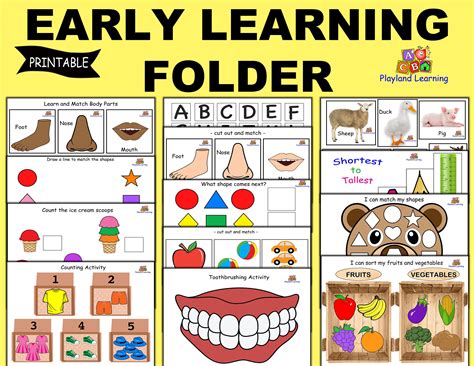 early learning folder busy book printable instant  etsy