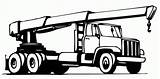 Crane Truck Coloring Pages Realistic Cartoon Choose Board sketch template
