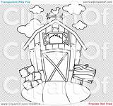 Barn Outline Coloring Clip Royalty Illustration Rf Bnp Studio sketch template