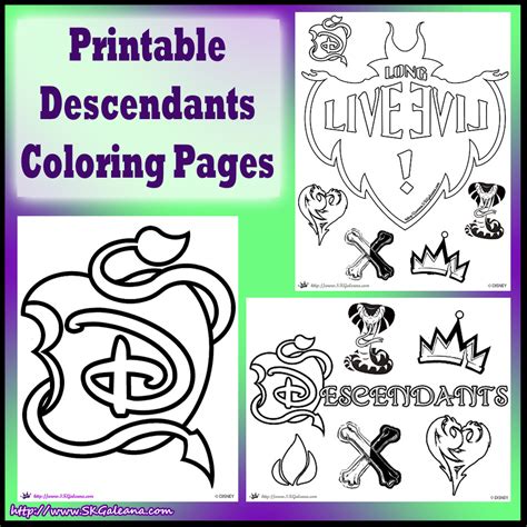 disney descendants coloring pages skgaleana