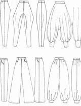 Drawing Flat Fashion Drawings Bell Bottoms Sketches Dress Tucks Sketch Flats Template Finishings Trimmings Flared Pleats Jodhpurs Figure Technical Trousers sketch template