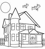 Coloring House Pages Haunted Spooky Drawing Bats Printable Kids Cool2bkids Simple Colouring Print Pencil Getdrawings Houses Color Book Getcolorings Cartoon sketch template